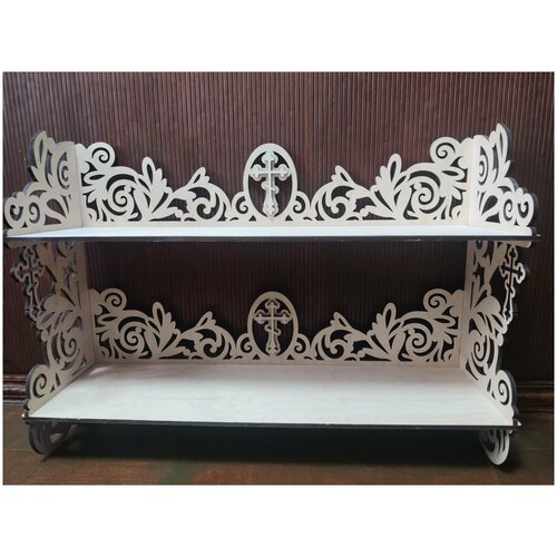 Полка для икон деревянная резная 