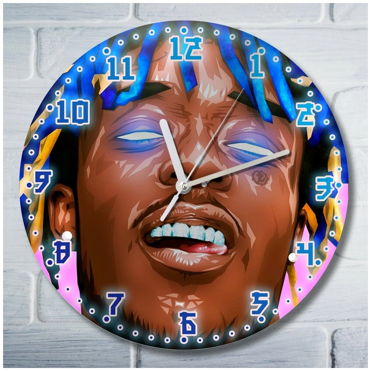 Настенные часы УФ музыка Lil Uzi Муке (Хип хоп, rap) - 1146