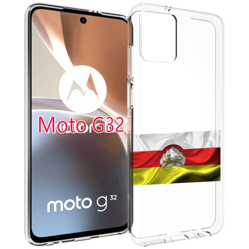 Чехол MyPads герб флаг южная осетия-1 для Motorola Moto G32 задняя-панель-накладка-бампер