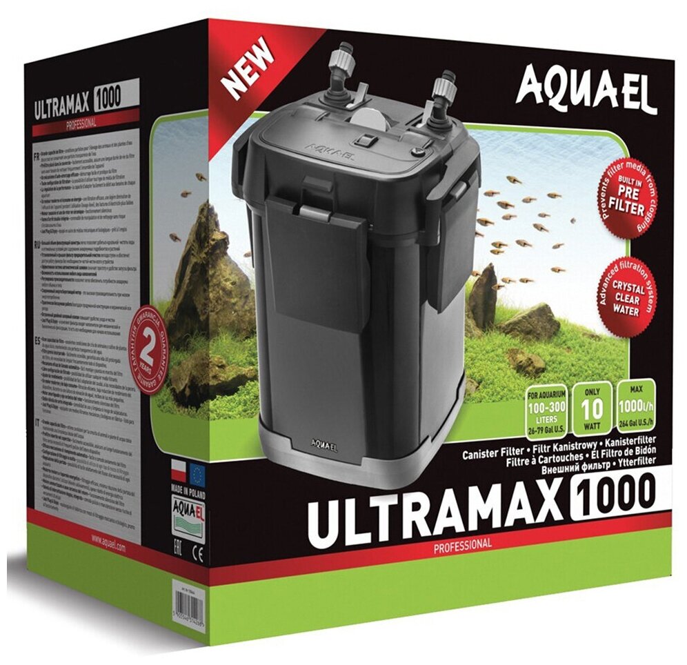 Фильтр внешний AQUAEL ULTRAMAX 1000, 1000 л/ч, (100-300 л)