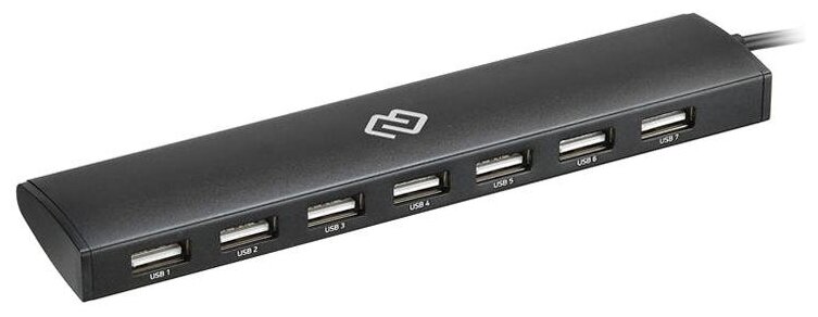 Разветвитель USB-C Digma HUB-7U20-UC-B черный