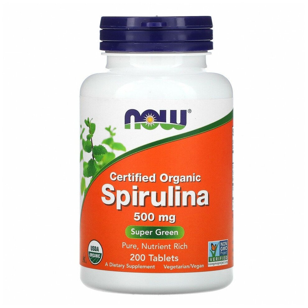 NOW Spirulina 500 mg 200 tabs
