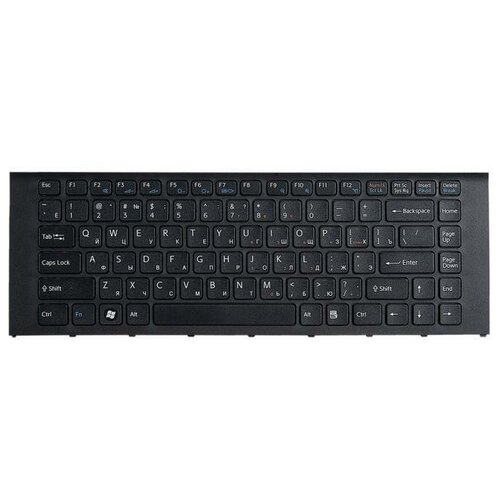 Клавиатура для ноутбука Sony Vaio VPC-EA VPCEA1S1R VPCEA2M1R VPCEA2S1R VPCEA3S1R VPCEA3M1R VPCEA4M1R черная с рамкой гор Enter ZeepDeep 829₽