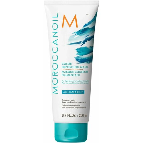 Moroccanoil Color Depositing Mask Aquamarine - Тонирующая маска для волос Аквамарин 200 мл