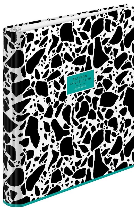 Тетрадь на кольцах ArtSpace "Узоры. BW collection", 120 листов в клетку, 4 кольца, обложка с глянцевой ламинацией