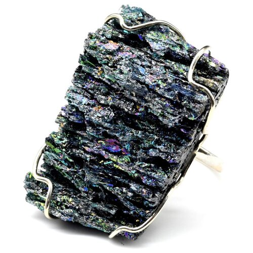 фото Кольцо карборунд ( карбид кремния ) 25*39мм., размер-18 радугакамня радуга камня