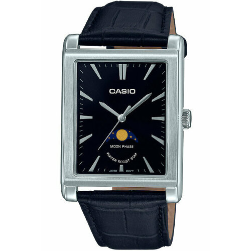 Наручные часы CASIO MTP-M105L-1A, черный, серебряный наручные часы casio mtp m105l 1avef