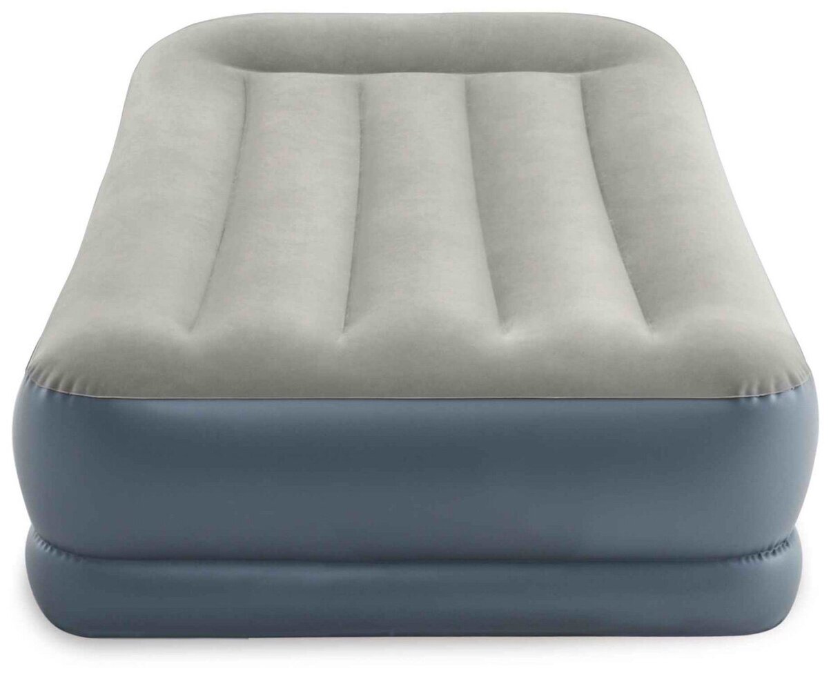 Кровать надувная Pillow Rest Twin Mid-Rise,191*99*30 см,встроенный насос 220В,Intex (64116NP)