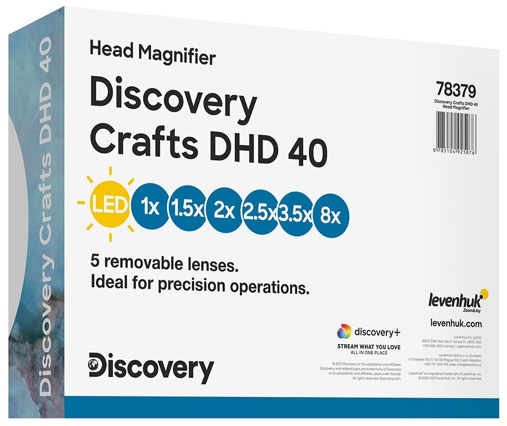 Лупа налобная Levenhuk (Левенгук) Discovery Crafts DHD 40