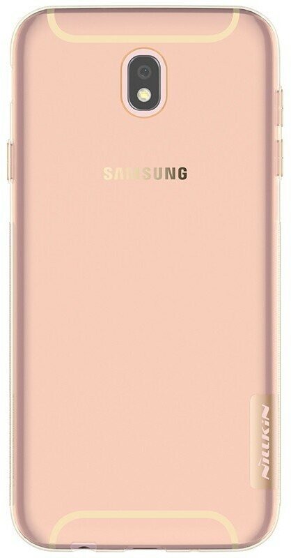 Накладка силиконовая Nillkin Nature TPU Case для Samsung Galaxy J5 (2017) J530 прозрачно-золотая