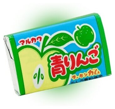 MARUKAWA жевательная резинка со вкусом зеленого яблока 5,5 грамм 60 шт. (упаковка) - фотография № 3