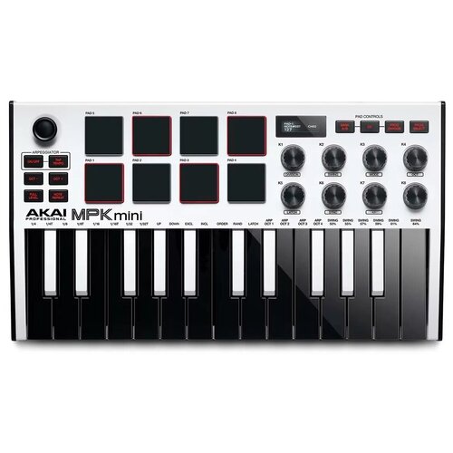 MIDI-клавиатура AKAI MPK Mini 3 белая