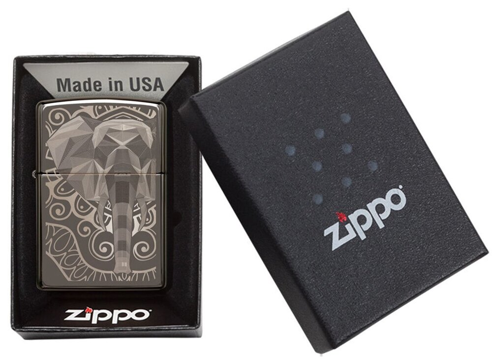 Зажигалка ZIPPO 49074 Elephant Fancy Fill Design - фотография № 8