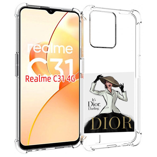 Чехол MyPads drawings of sketches для OPPO Realme C31 задняя-панель-накладка-бампер