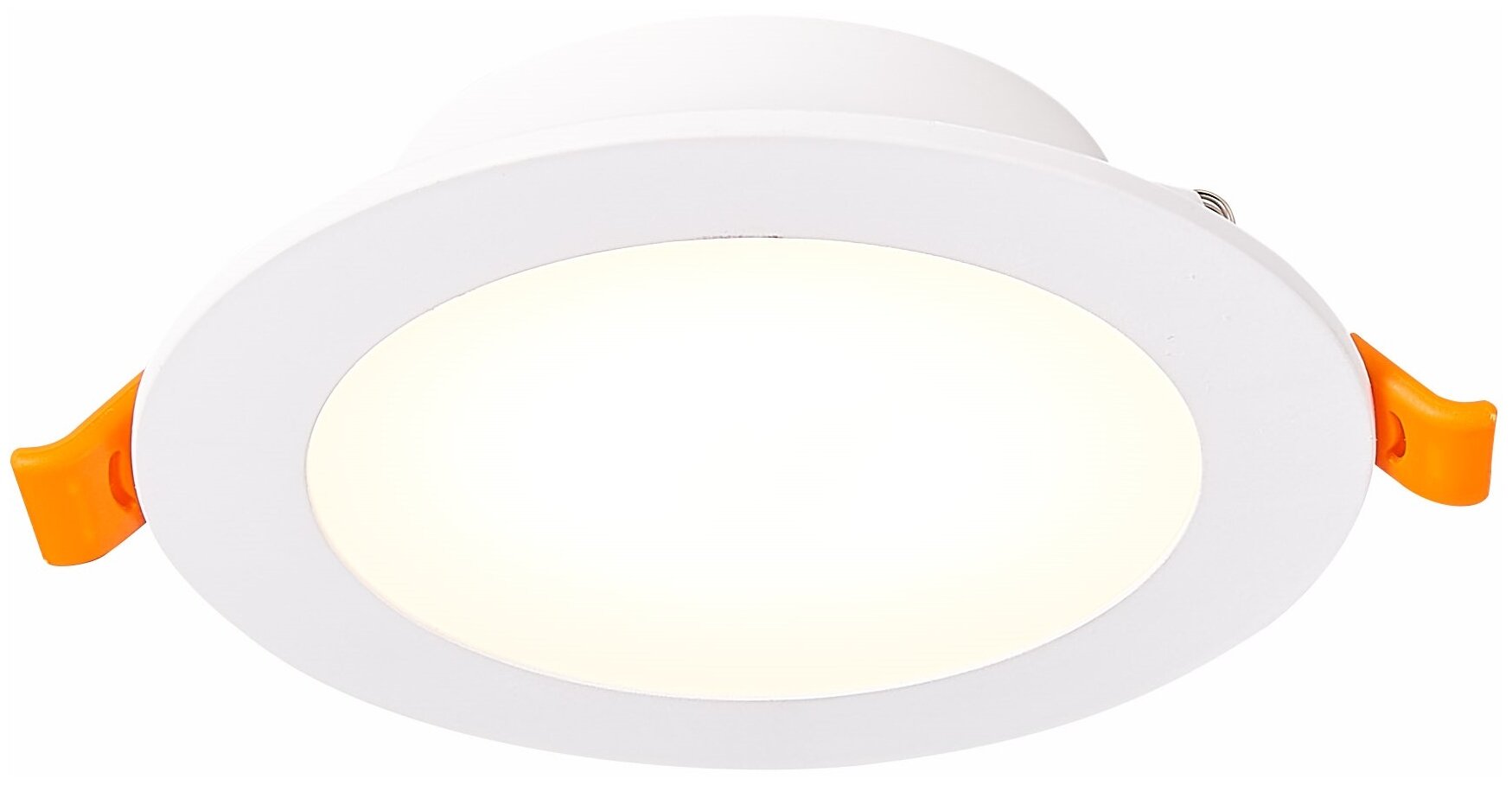 Светильник встраиваемый Alma Light Белый LED 1*10W 3000K/4000K/6000K 850Lm Ra IP20 D120xH30 180-240V, комплект 4 шт. - фотография № 1