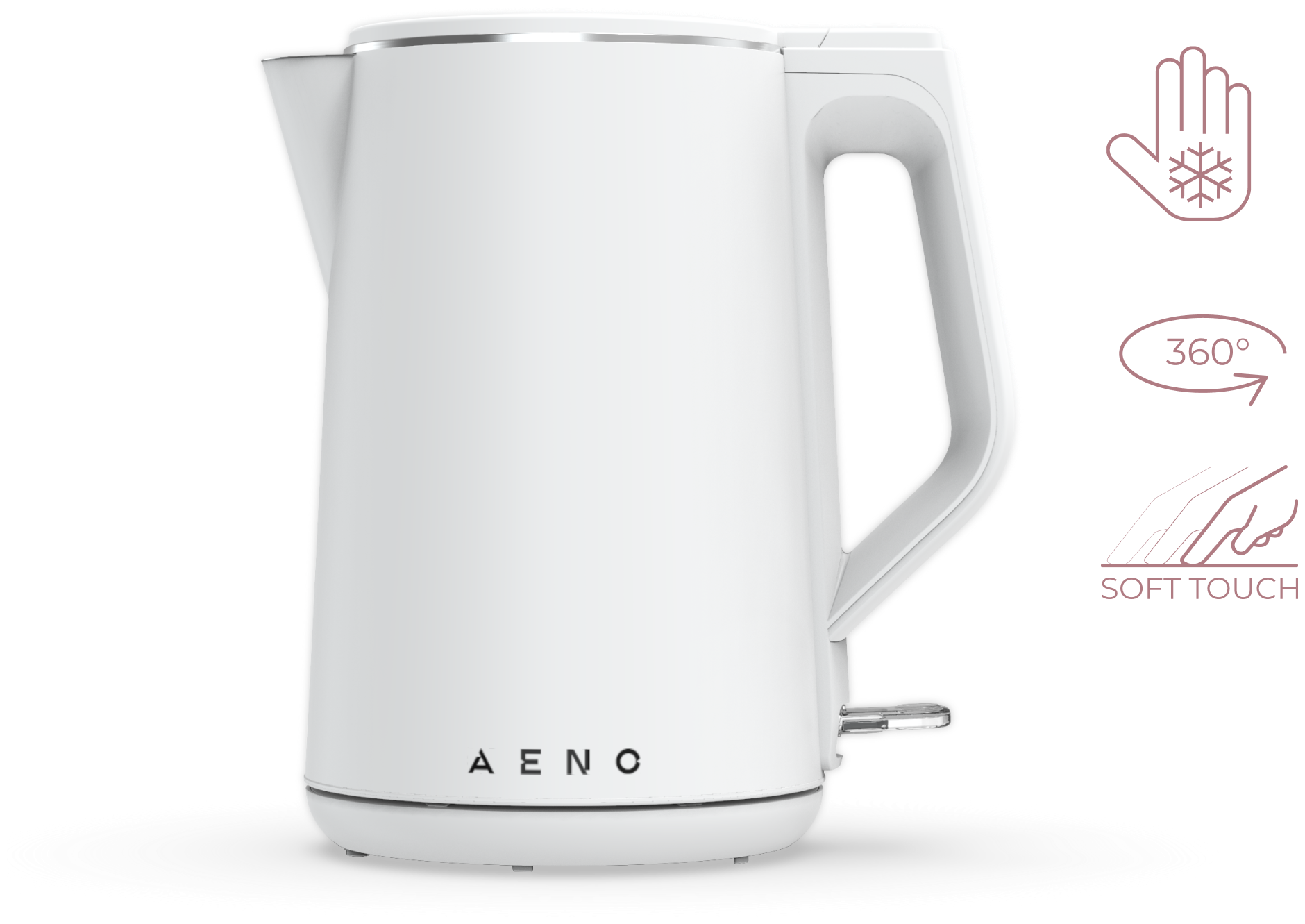 Чайник AENO EK2 1850-2200W, 1.5L, Strix двойные стенки - фотография № 4
