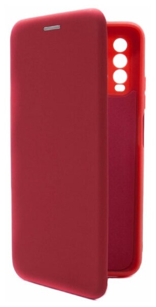 Чехол на Xiaomi Redmi 9T (Ксиоми Редми 9Т) книжка красный с функцией подставки отделением для пластиковых карт и магнитами Shell Case, Brozo
