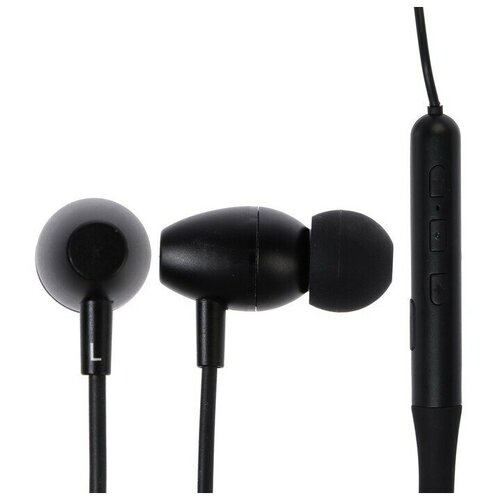 Наушники W-21 беспроводные вакуумные микрофон BT50 150 мАч с ободком для шеи черные 125700₽