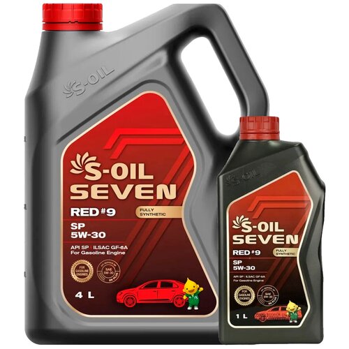 Моторное масло S-OIL SEVEN RED #9 SP 5W-30 4литра + 1литр