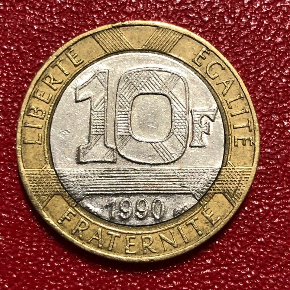 Монета Франция 10 Франков 1990 год #1-11