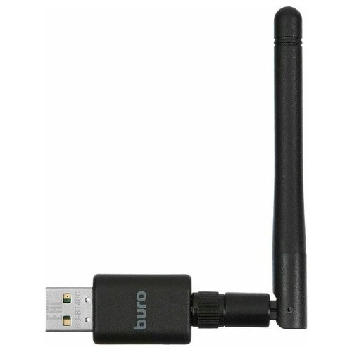 Адаптер USB Buro BU-BT40С черный buro usb bluetooth 4 0 edr class 1 5 20m bu bt40b