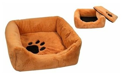 Лежак для собак Darell ZOOM Belka квадратный пухлый с подушкой (35 х 35 х 13 см)