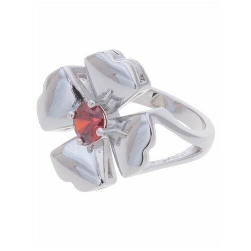 Кольцо помолвочное Lotus Jewelry, гранат, размер 19, красный кольцо lotus jewelry фианит гранат размер 19 красный