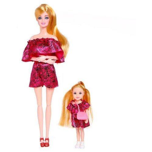Кукла-модель с дочкой family look «Будь в тренде» кукла модель с дочкой family look будь в тренде розовая