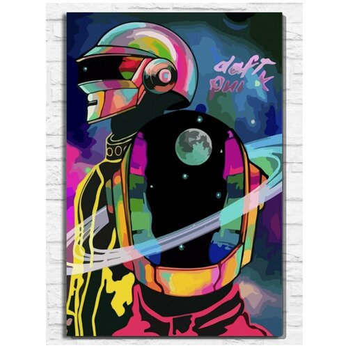 Картина по номерам на холсте Музыка Daft punk - 9076 В 60x40