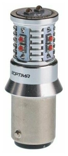 Светодиодная лампа Optima Premium P21/5W MINI CREE-XBD CAN 50W, 12-24V (Красная)