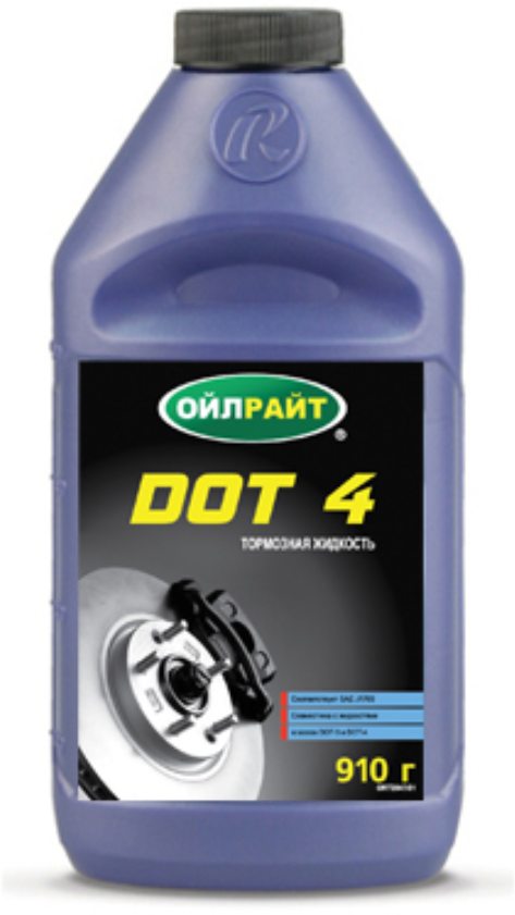 Тормозная жидкость OILRIGHT DOT-4, 910г