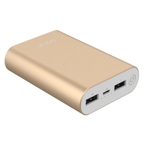 Аккумулятор внешний универсальный GOLF G65PRO 10000mAh In Micro usb Type-C LightningOut Type-CUSB 21A Gold 99900₽