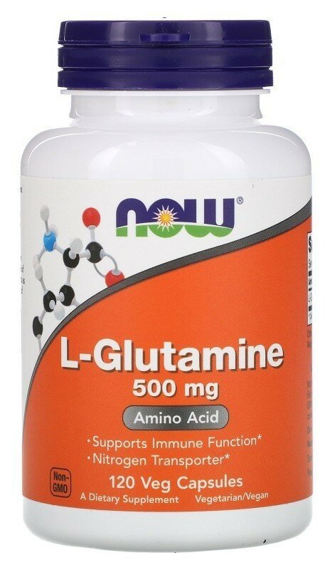 NOW L-Glutamine 500 mg, 120 капс.