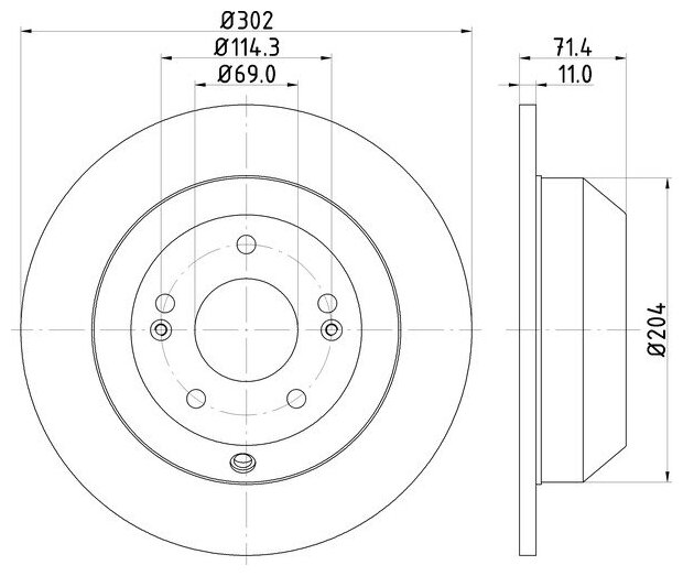 Диск тормозной зад Nisshinbo ND6066K