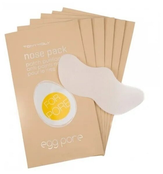 TONY MOLY Egg Pore Nose Pack очищающие полоски для носа, 7 шт.