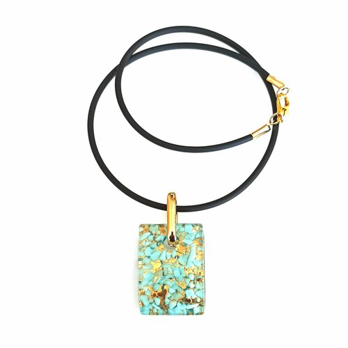 Колье arte di murano муранское стекло золотой голубой 2000₽