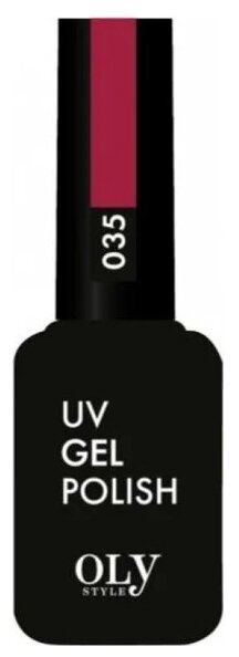 Olystyle гель-лак для ногтей UV Gel Polish, 10 мл, 035 розово-красный