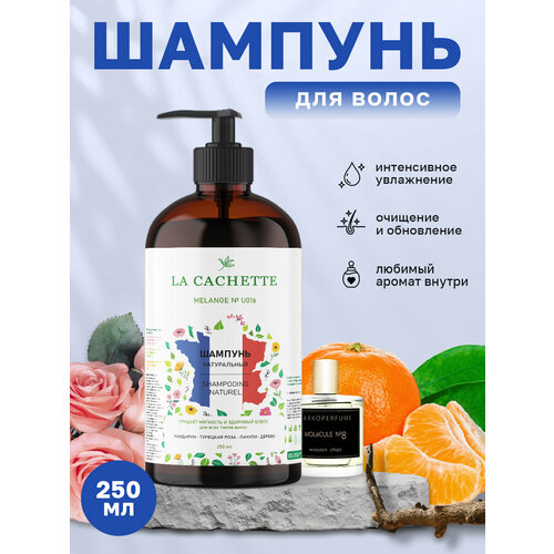 Шампунь для волос увлажняющий La Cachette U016 Molecule No. 8, 250 мл, с дозатором гель для душа увлажняющий la cachette u016 molecule no 8 500 мл с дозатором