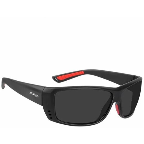 Солнцезащитные очки Hok, прямоугольные, ударопрочные, спортивные, зеркальные, с защитой от УФ, поляризационные, устойчивые к появлению царапин, черный