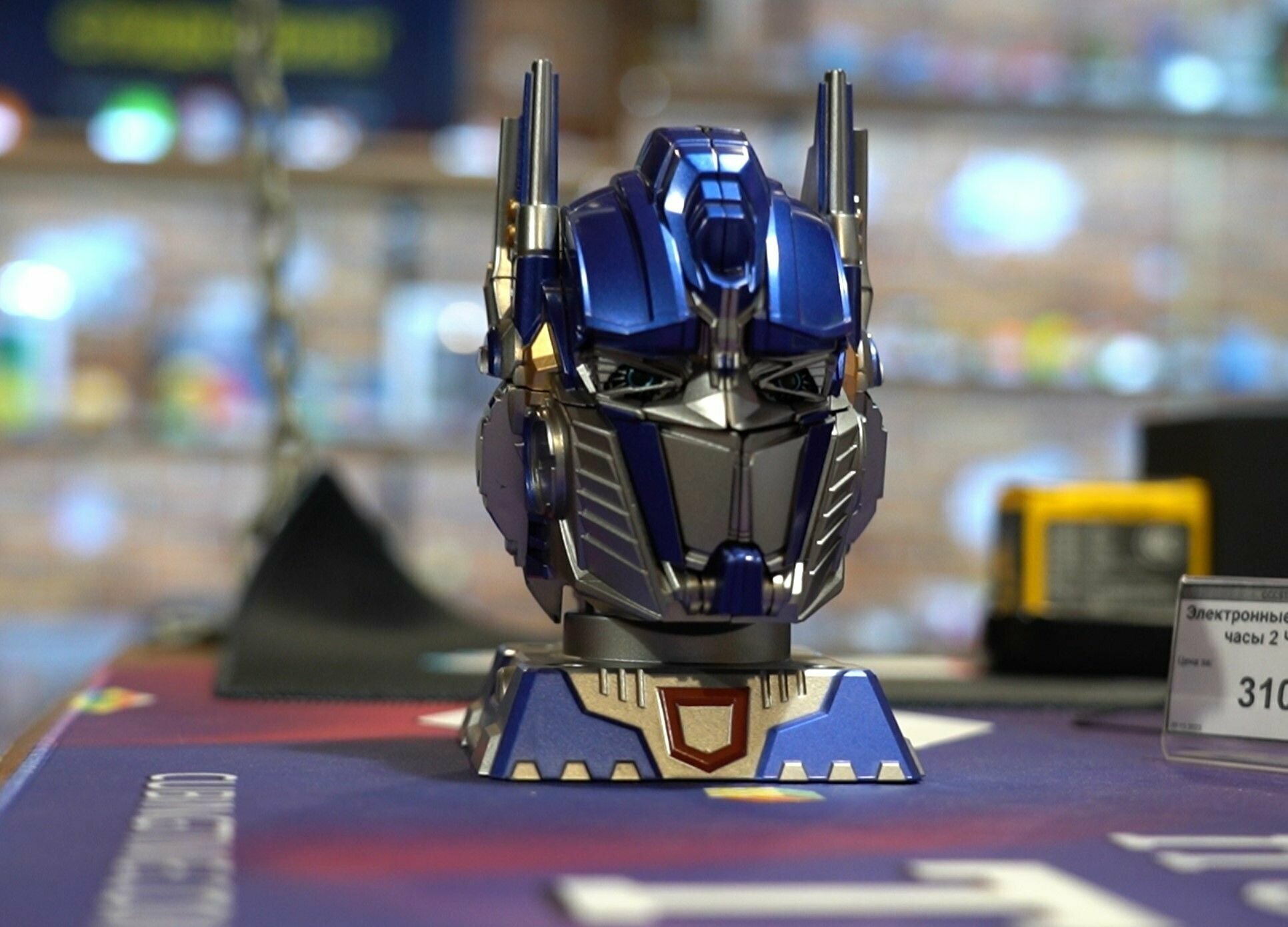 Головоломка Кубик Трансформер 2x2 QiYi MoFangGe Optimus Prime 2х2 / Синий пластик / Развивающая игра