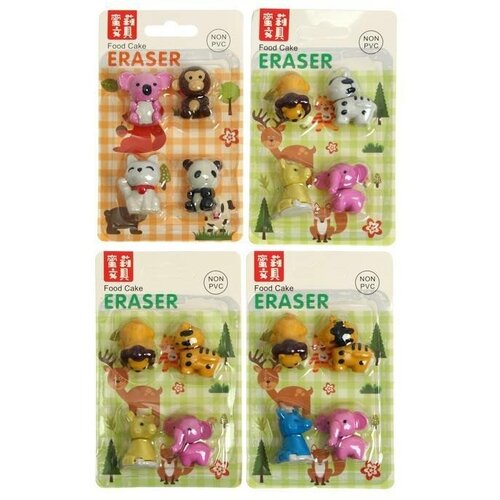 Набор ластиков фигурных 4 штуки в ассортименте 1 набор 249₽