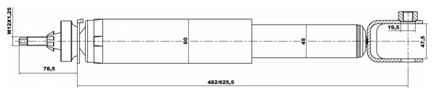 Амортизатор задний Febest 21110-005R