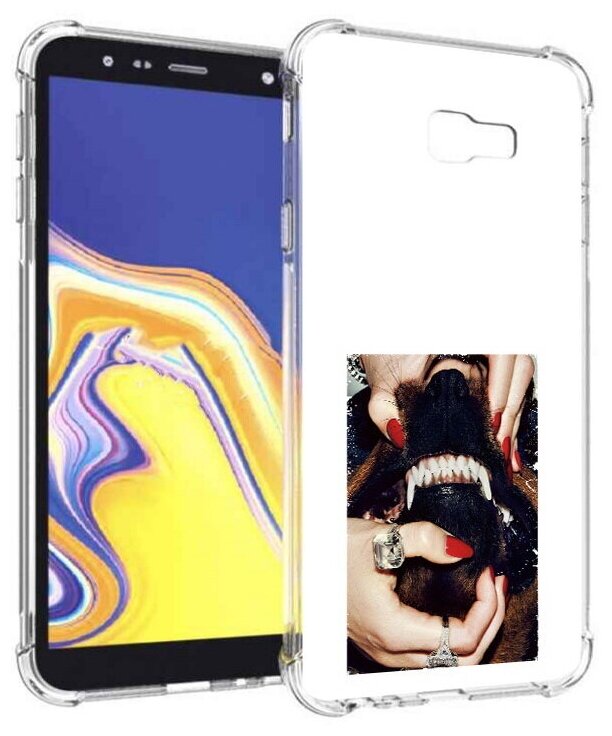 Чехол задняя-панель-накладка-бампер MyPads маникюр для Samsung Galaxy J4+ plus 2018 (SM-J415F) противоударный