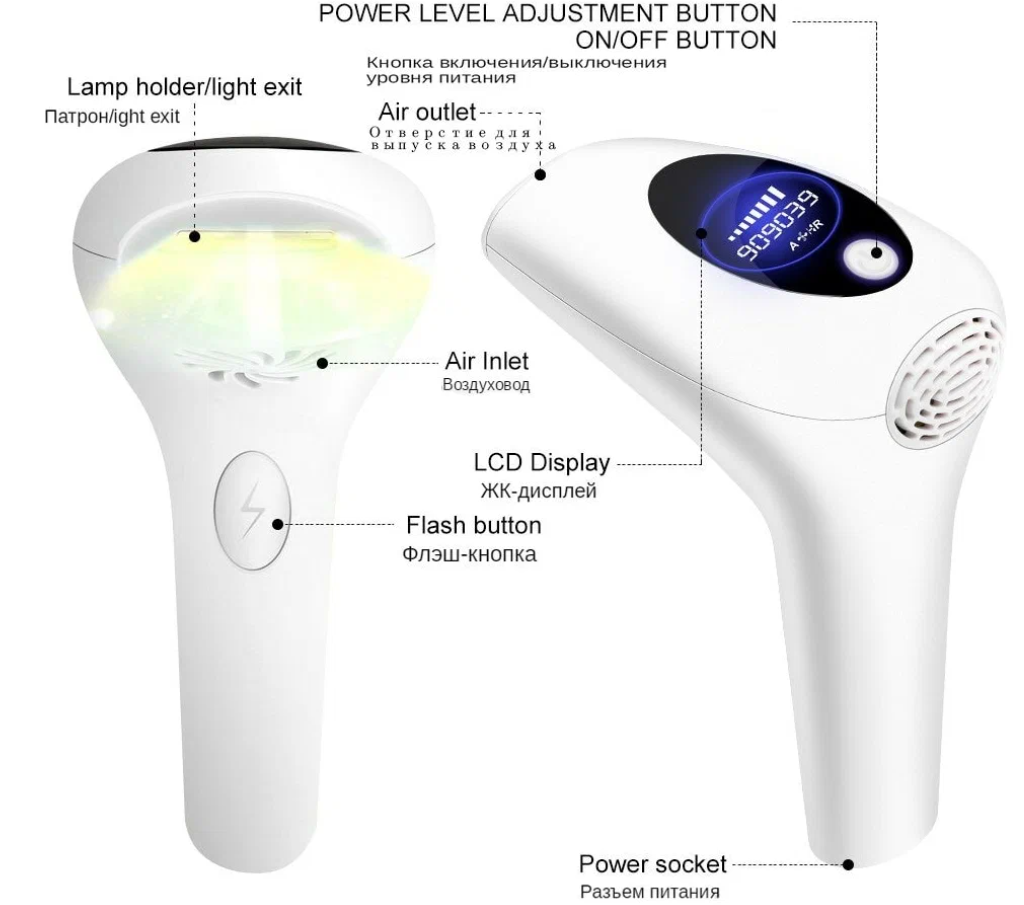 Фотоэпилятор импульсный профессиональный женский - фотография № 5