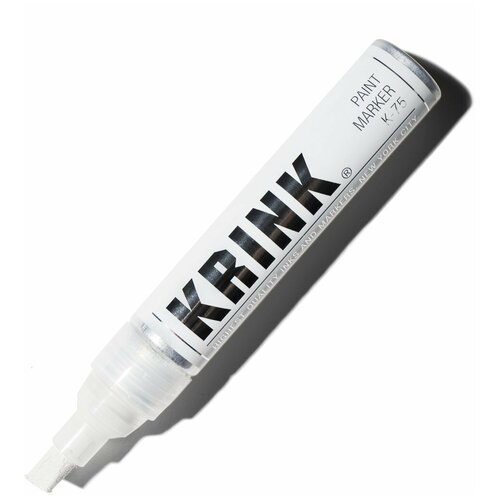 Krink Маркер перманентный Krink K-75, скошенный, Белый карандаш lyra orlow cellucolor для стекла и гладких поверхностей трудностираемый оранжевый