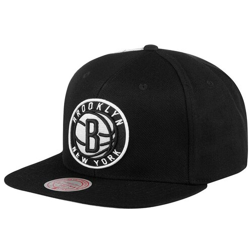 Бейсболка с прямым козырьком MITCHELL NESS HHSS2991-BNEYYPPPBLCK Brooklyn Nets NBA, размер ONE