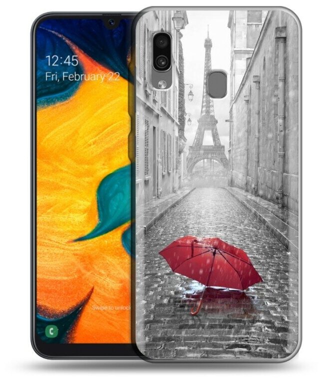 Дизайнерский силиконовый чехол для Самсунг А30 / Самсунг А20 Париж