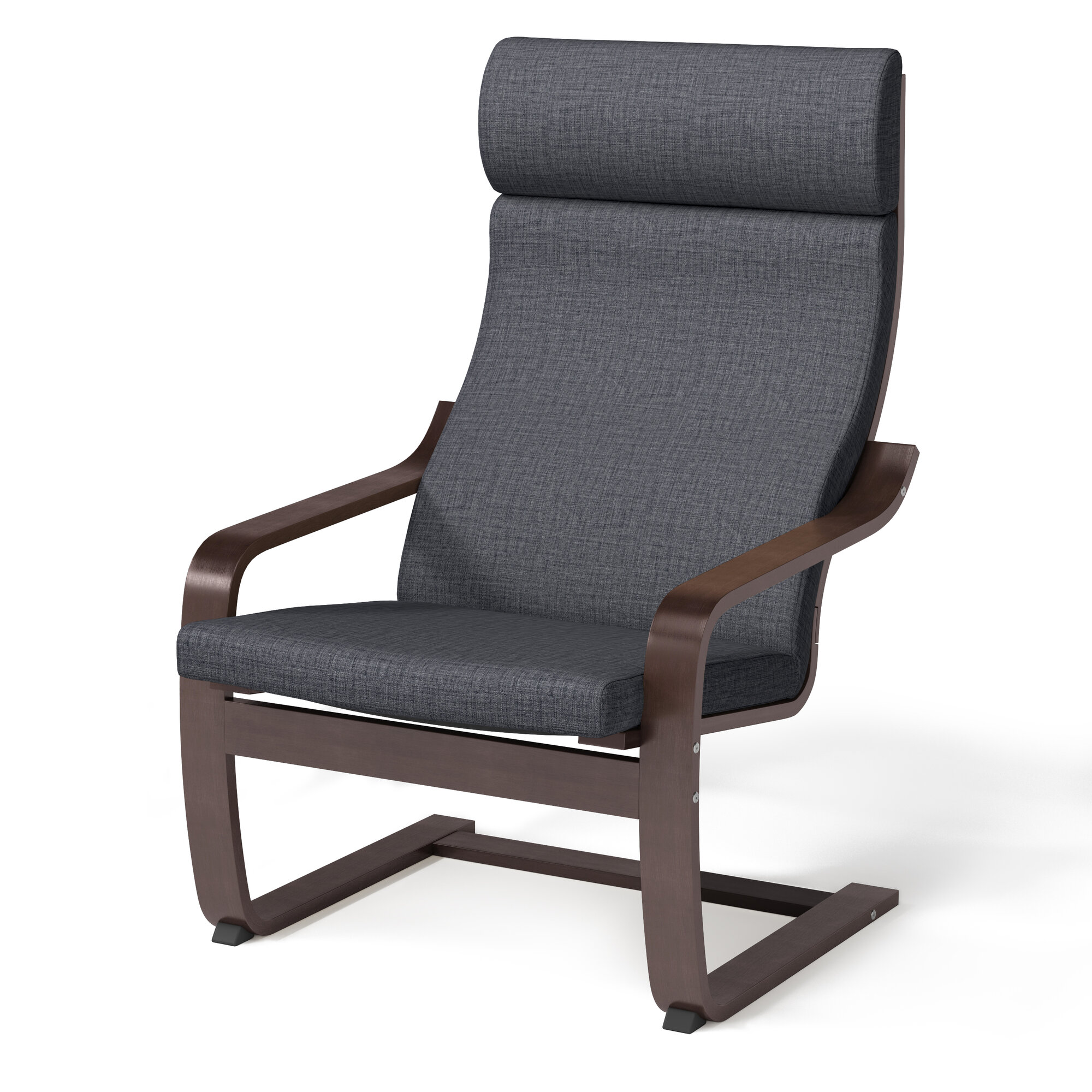 Кресло для отдыха Pragma Okhta, обивка: текстиль, тёмно-коричневый/серый
