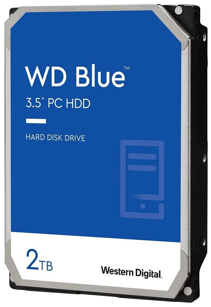 Жесткий диск WD Blue , 2Тб, HDD, SATA III, 3.5" - фото №1