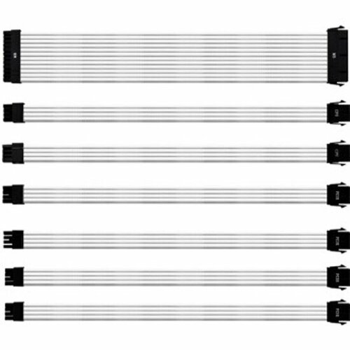 переходник питания для видеокарт 8 pin на 2 x 8 pin 2 6 pin силовой кабель для графической карты 8 pin 2x8 pin Кабели-удлинители для блока питания Cooler Master Extension Cable Kit PVC White CMA-NEST16XXWT1-GL